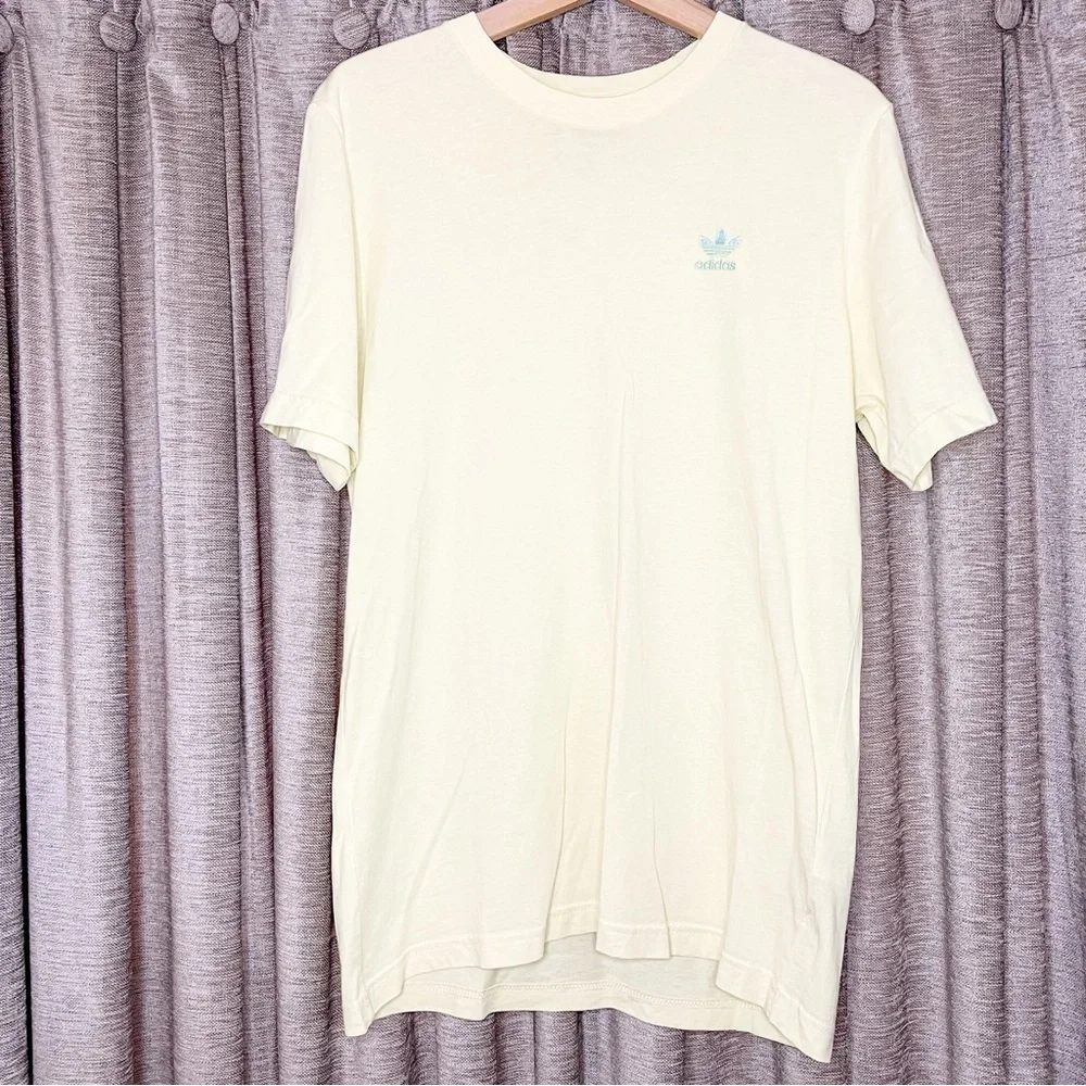 Adidas Men’s Trefoil Essentials Yellow Tint Short Sleeve T Shirt Size Small